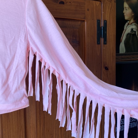 Dolls kill fringe long sleeve crop top - Picture 2 of 2